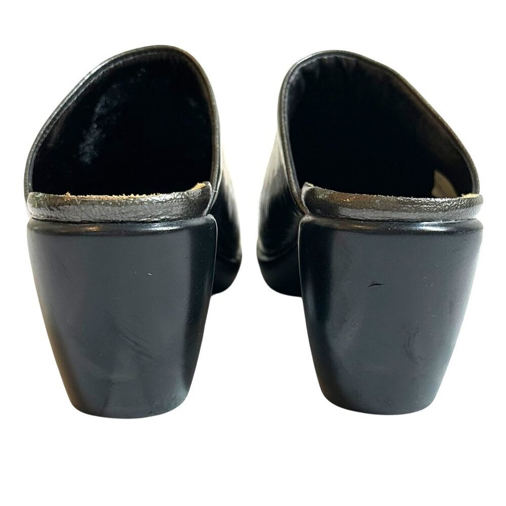 NAOT Pewter Gray Patent Leather Mid Heel Clogs Size 39 - Picture 6 of 9